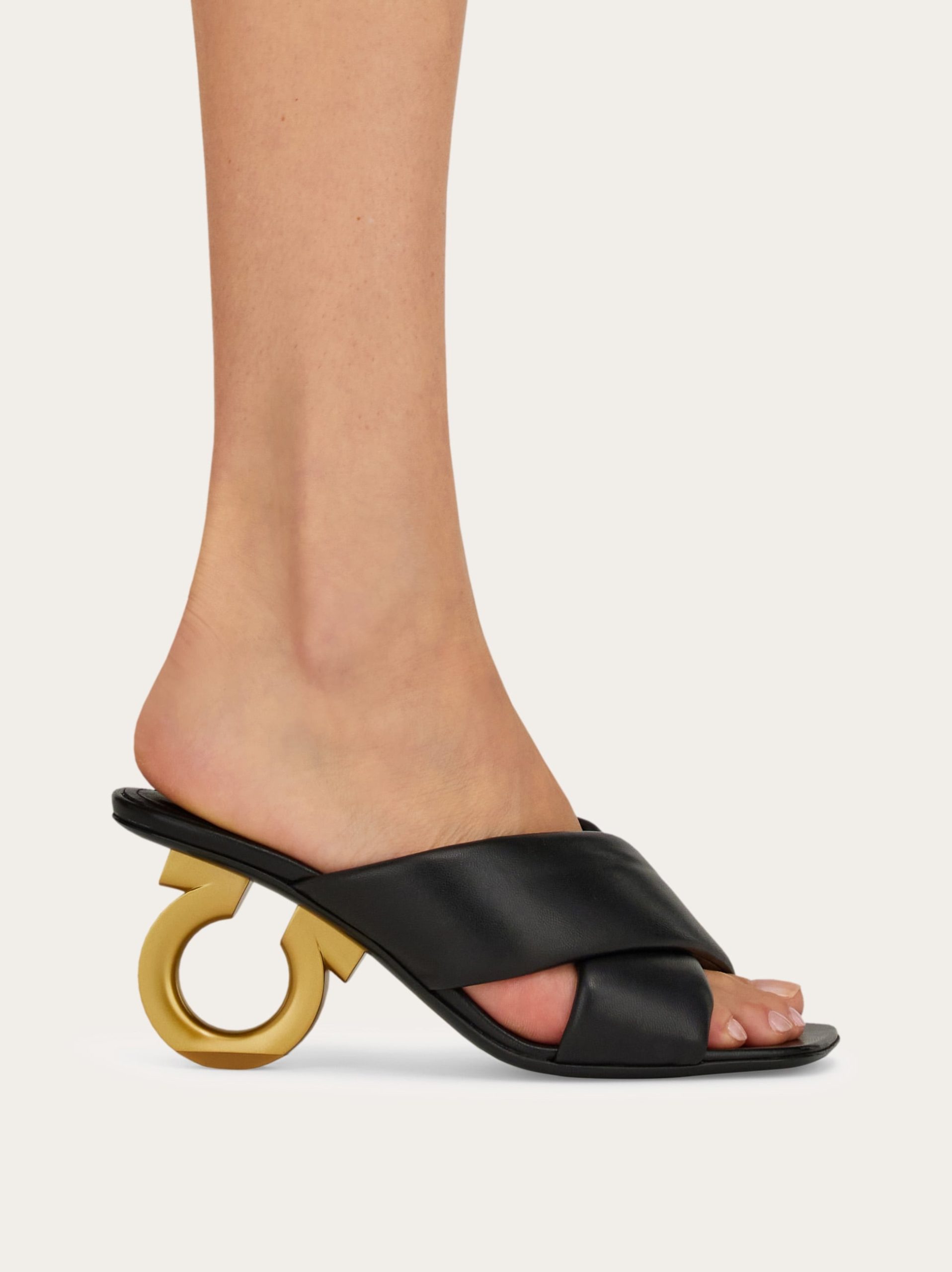 Ferragamo Padded sandal with Gancini heel - Image 5